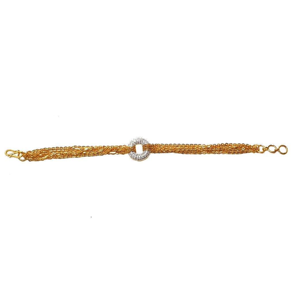 22K Gold CZ Diamond Designer Bracelet MGA - GB006