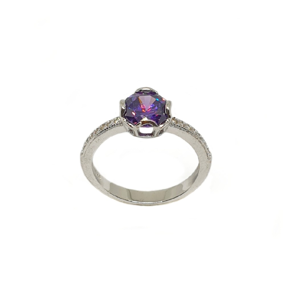 925 Sterling Silver Round Shaped Ring MGA - LRS3497