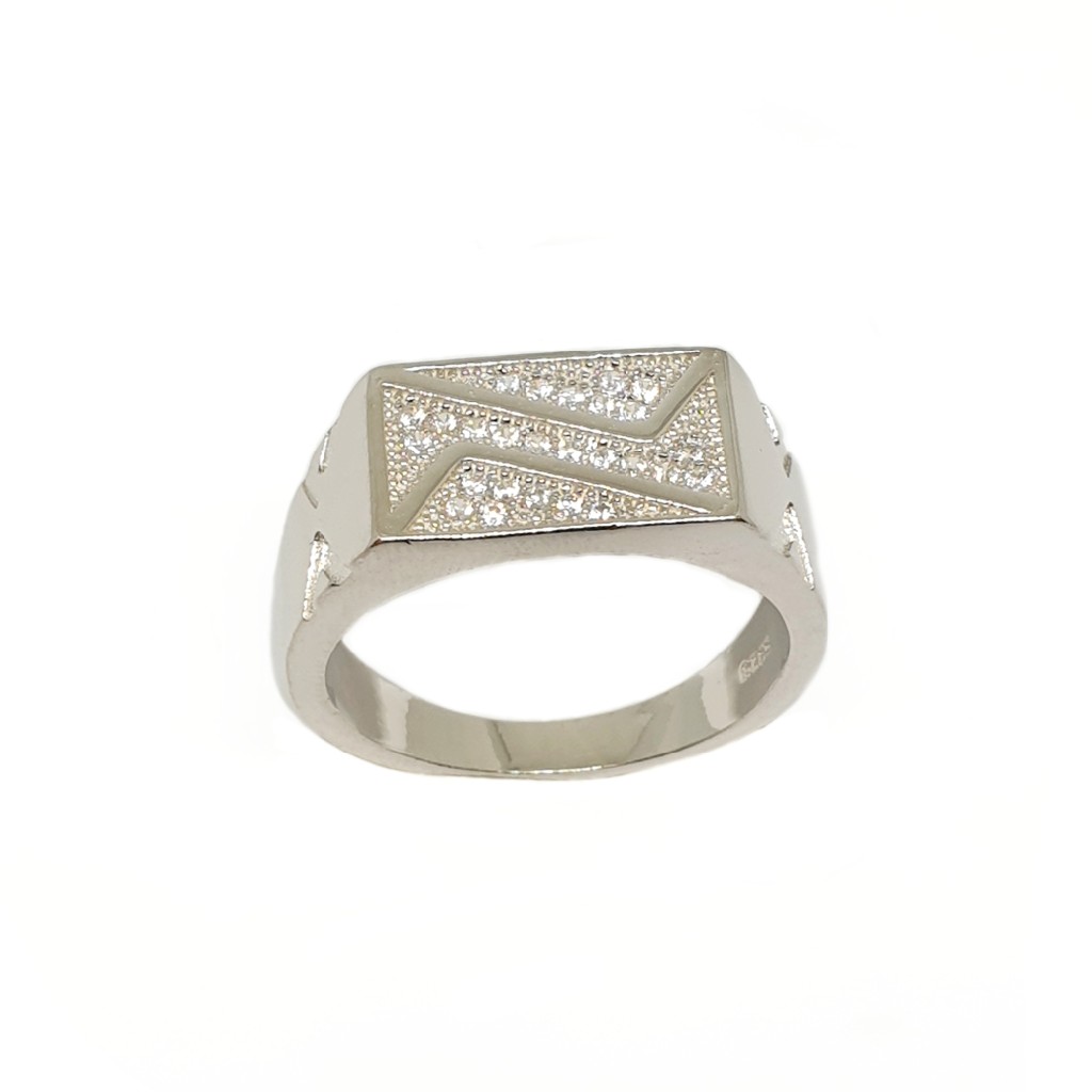 925 Sterling Silver Designer Gents Ring MGA - GRS2188