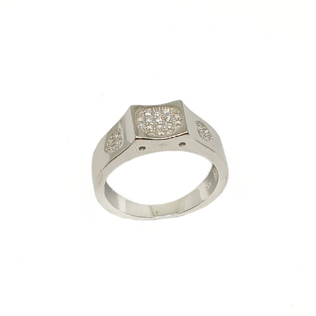 925 Sterling Silver Square Shaped Designer Ring MGA - GRS2182