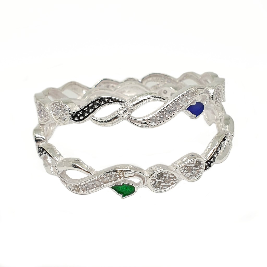 925 Sterling Silver Meenakari Kadli MGA - KDS2471