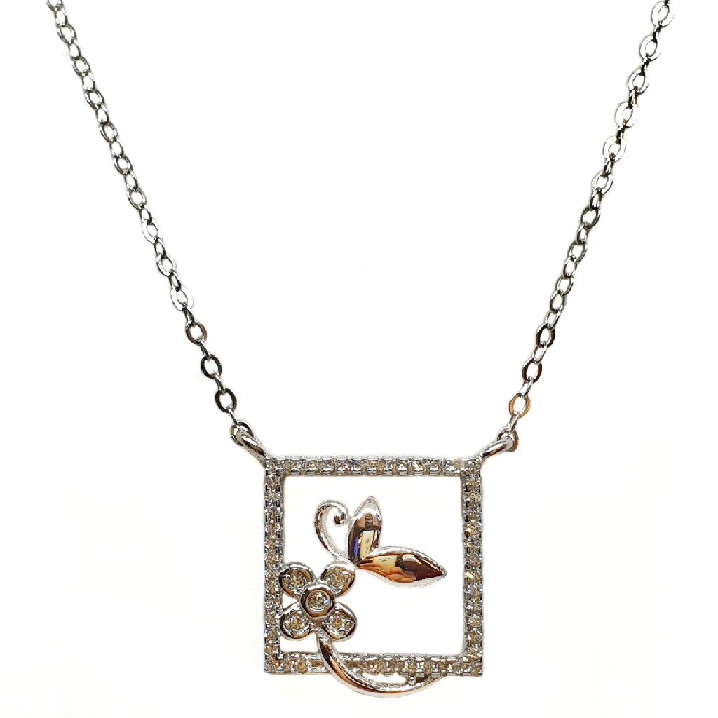 925 Sterling Silver Square Shaped Necklace Chain MGA - NKS0052