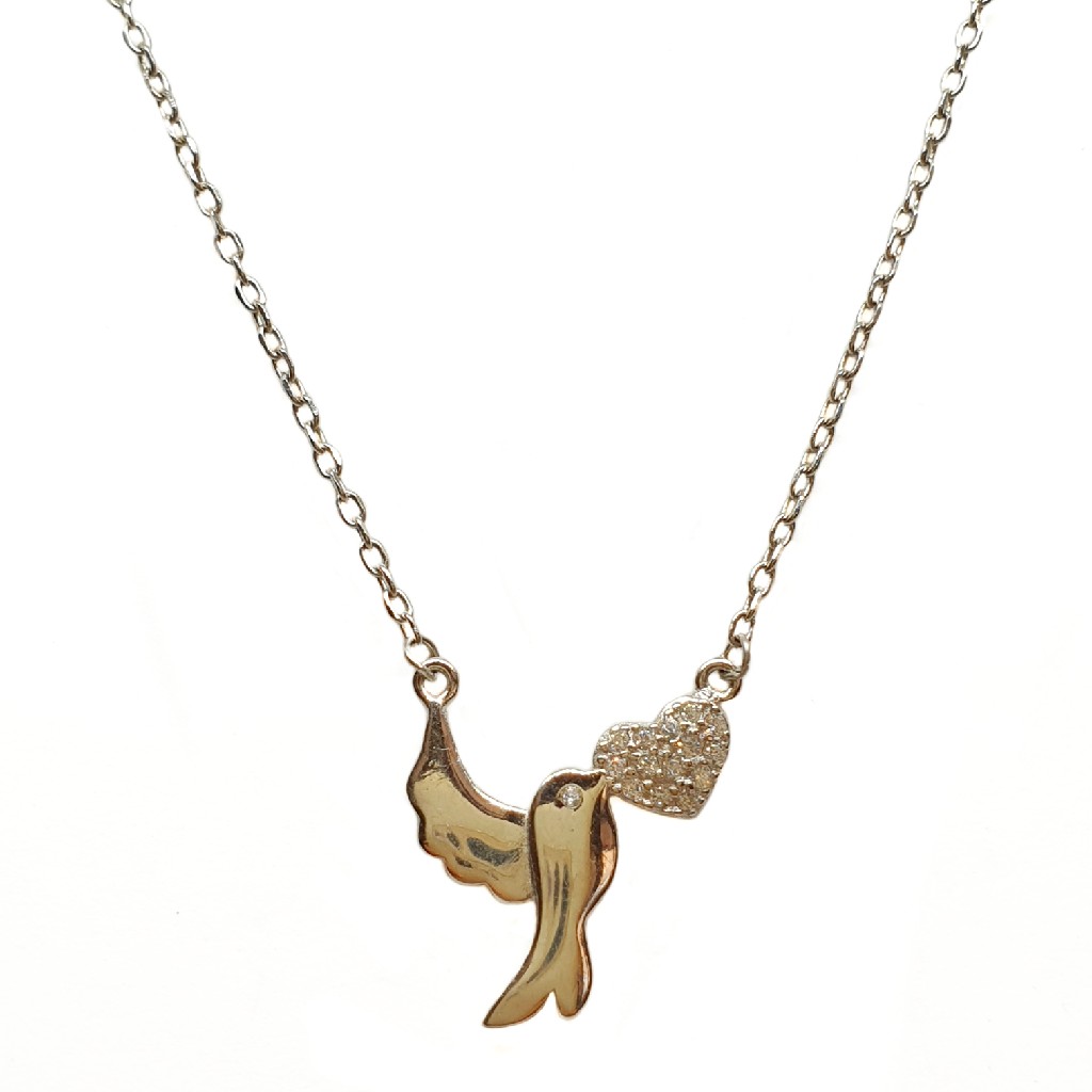 925 Sterling Silver Heart Shaped Necklace Chain MGA - NKS0078