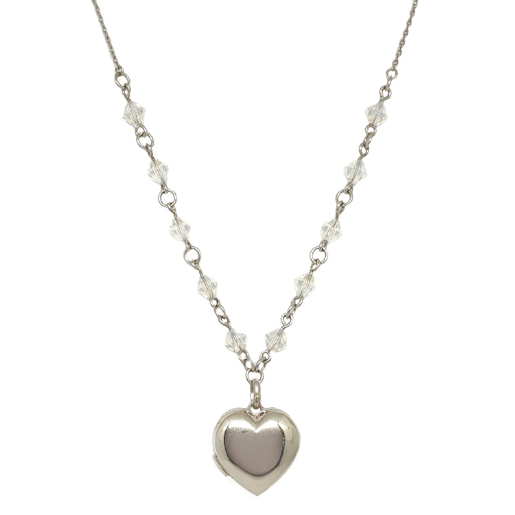 925 Sterling Silver Heart Shaped Necklace Chain MGA - CHS1763