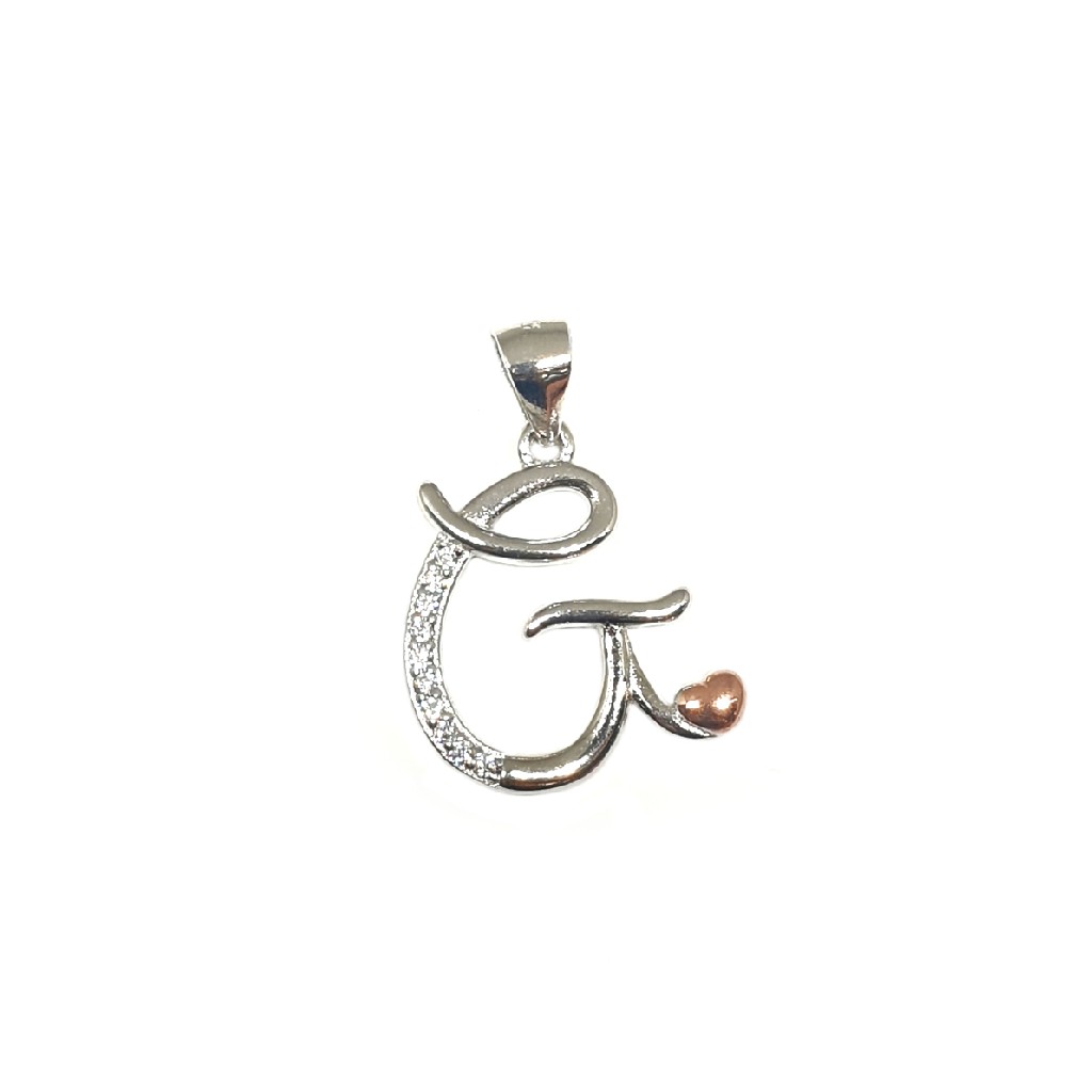 925 Sterling Silver Alphabet (Letter G) Pendant MGA - PDS0172