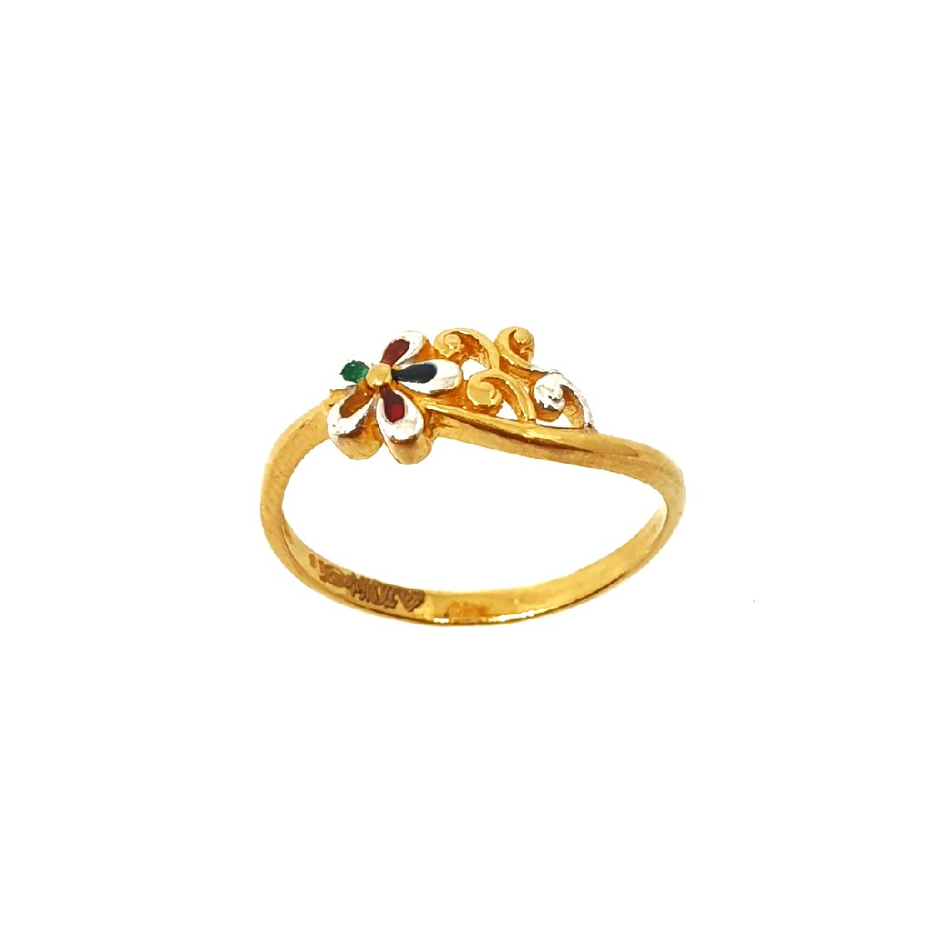 22K Gold Meenakari Ring MGA - LRG0287