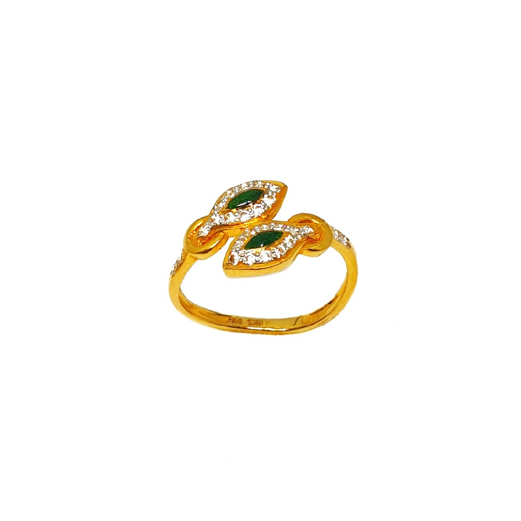 22K Gold Meenakari Ring MGA - LRG0169