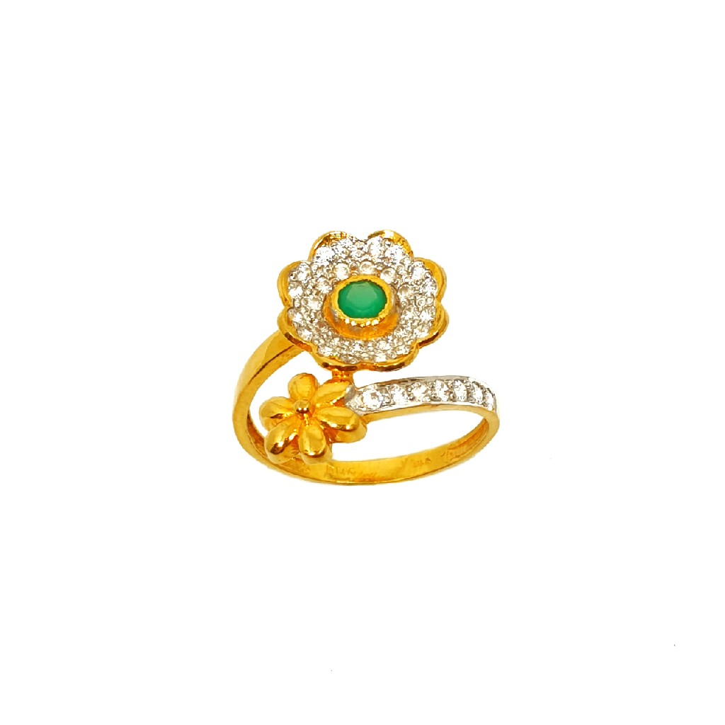 22K Gold Flower Shaped Modern Ring MGA - LRG0198