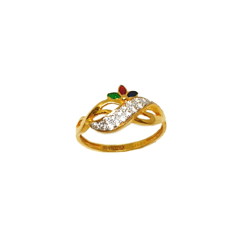 22K Gold Meenakari Ring MGA - LRG0292