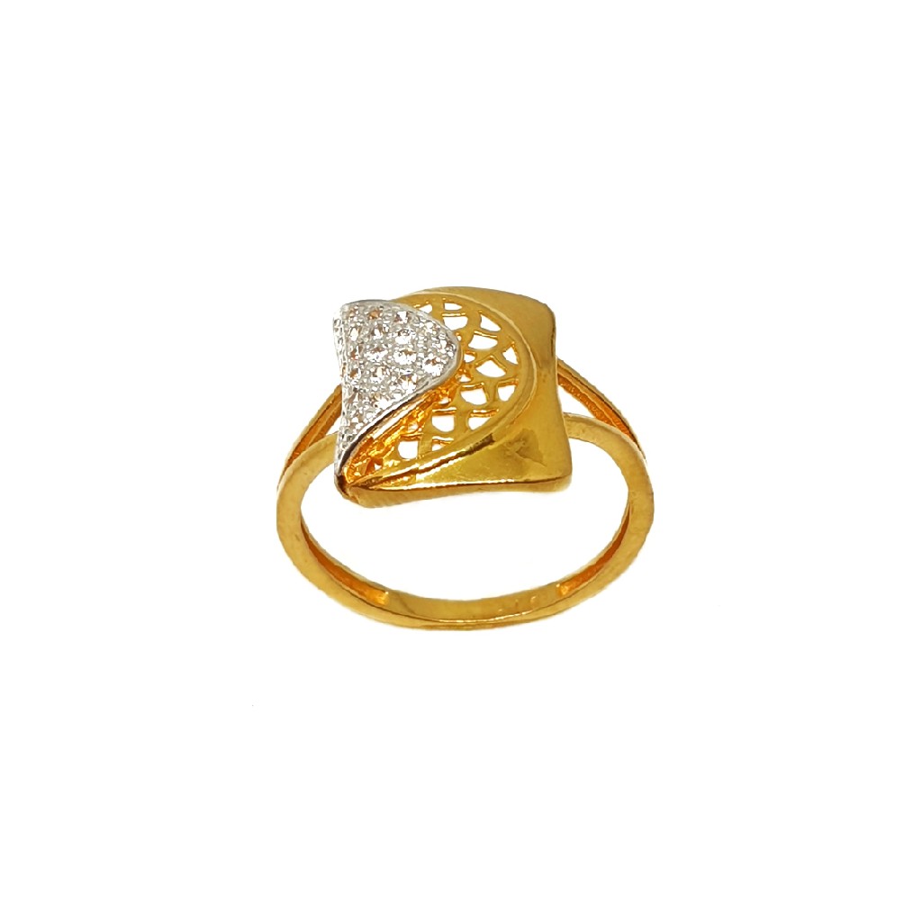 22K Gold Square Shaped Ring MGA - LRG0335