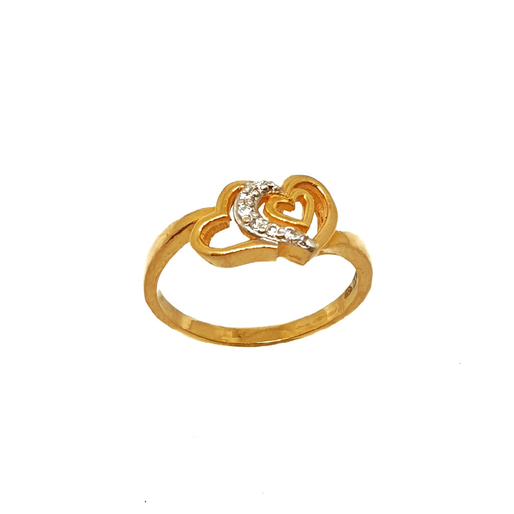 22K Gold Heart Shaped Ring MGA - LRG0153