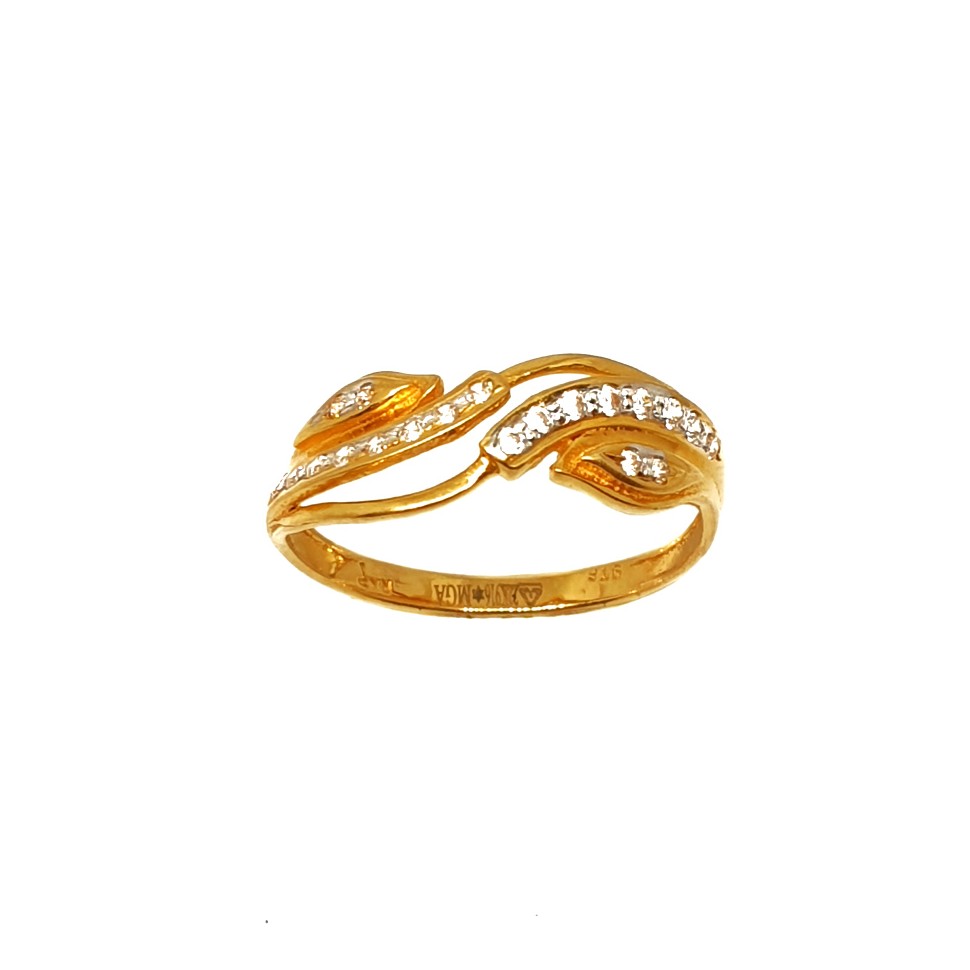 22K Gold Designer CZ Diamond Ring MGA - LRG0082