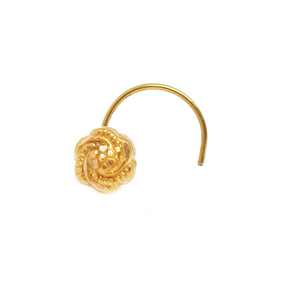 18K Gold Round Shape Nosepin MGA - GN0014