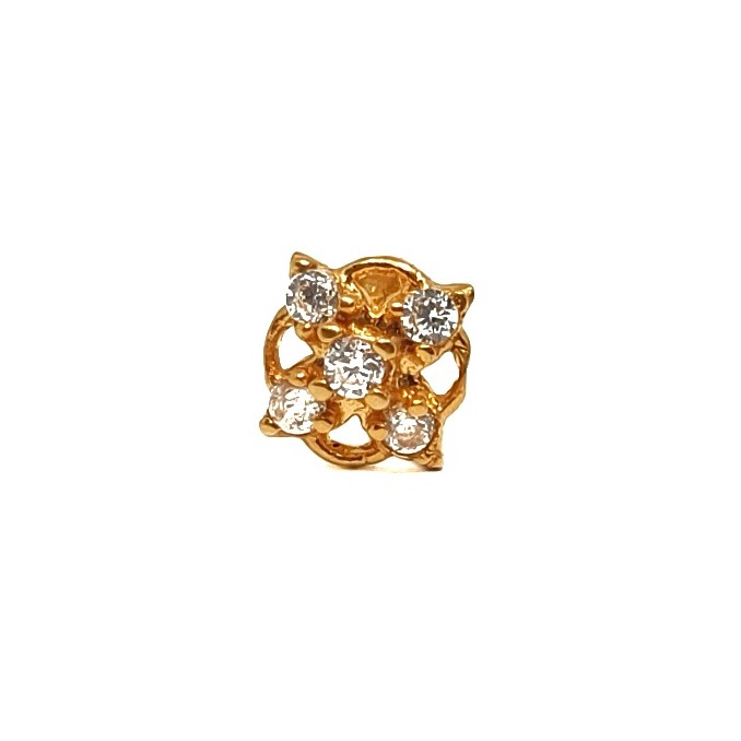 18K Gold Designer Nosepin MGA - GN004