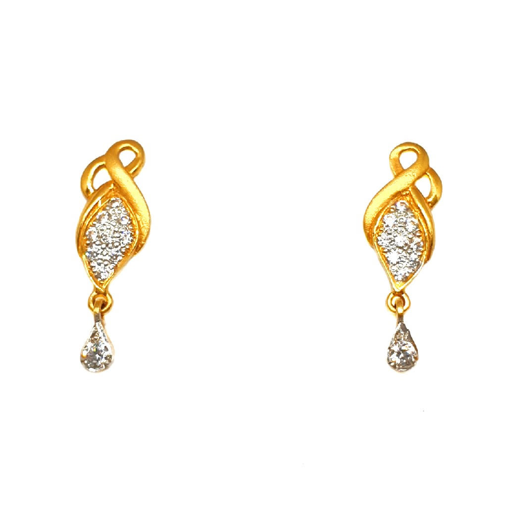 22K Gold Modern Earrings MGA - BTG0358