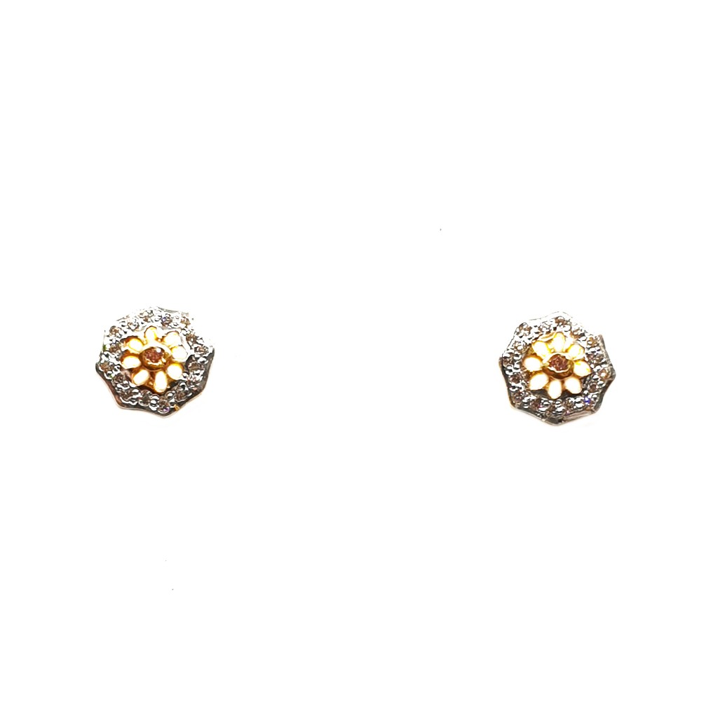 22K Gold Round Shaped Earrings MGA - BTG0032