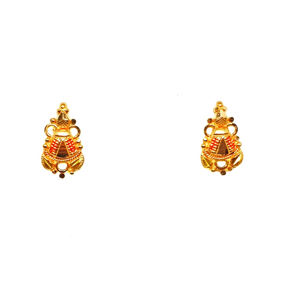 22K Gold Fancy Earrings MGA - BTG0345