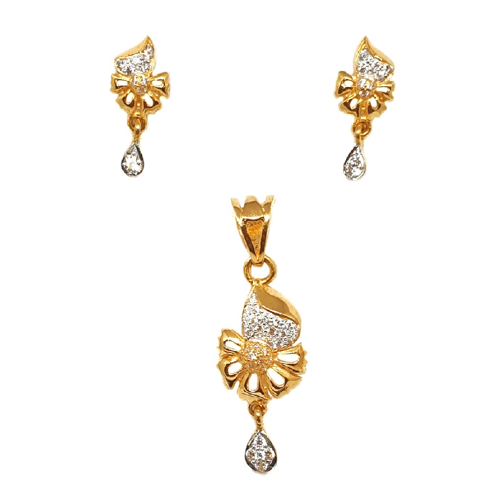 22K Gold Designer Pendant Set MGA - PTG0082