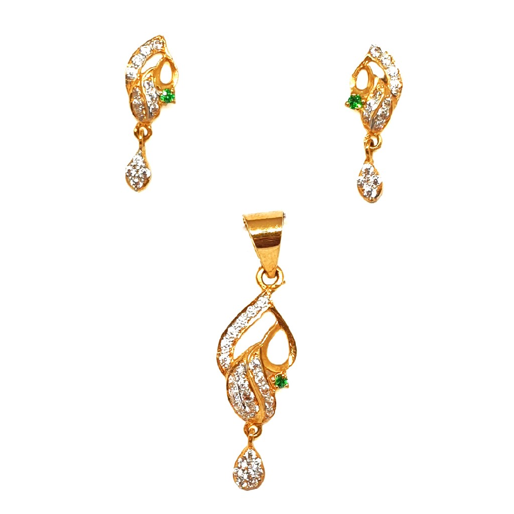 22K Gold Designer Pendant Set MGA - PTG0028