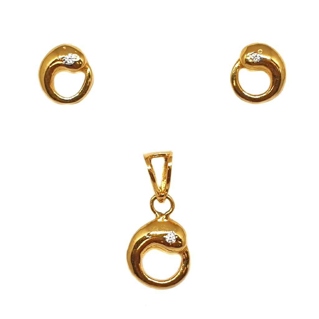 22K Gold Designer Pendant Set MGA - PTG0071