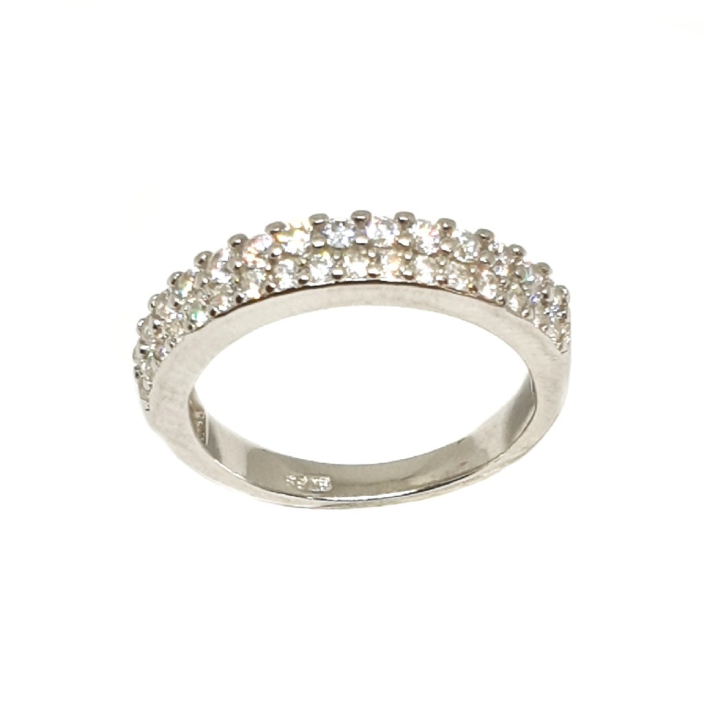 925 Sterling Silver Diamond Lining Ring MGA - LRS3389