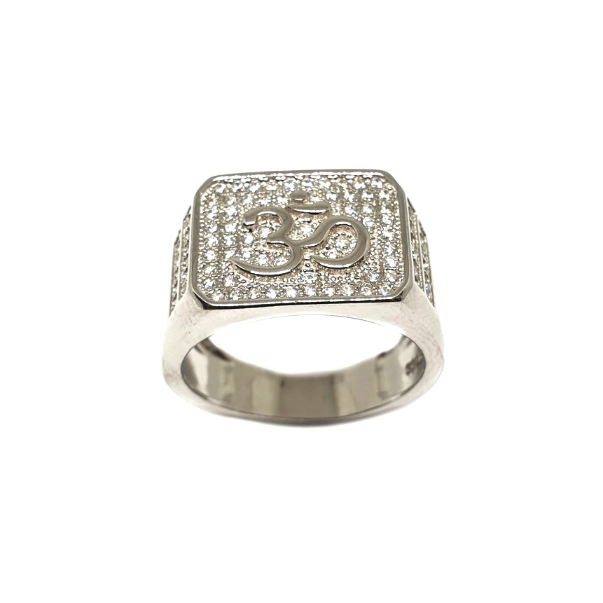 925 Sterling Silver Om Gents Ring MGA - GRS2110