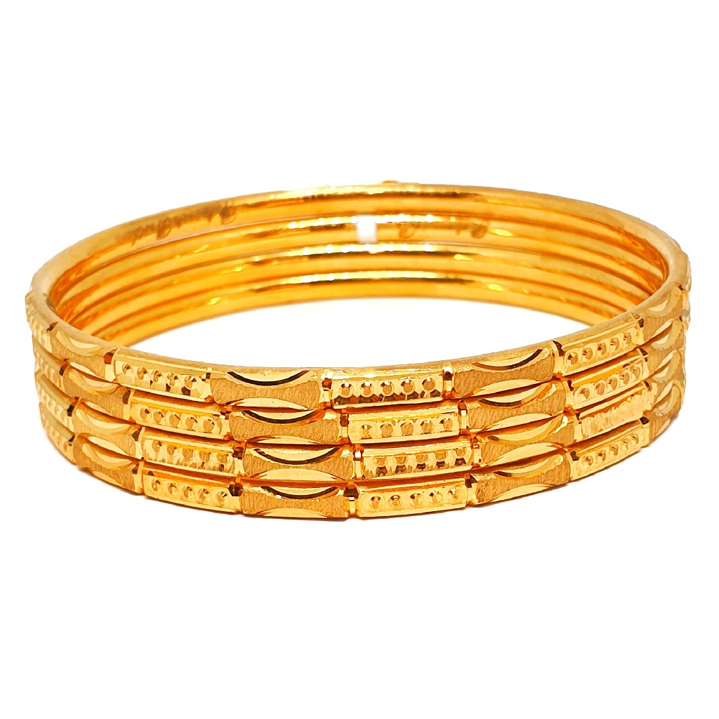 1 gram gold forming plain bangles mga - bge0352