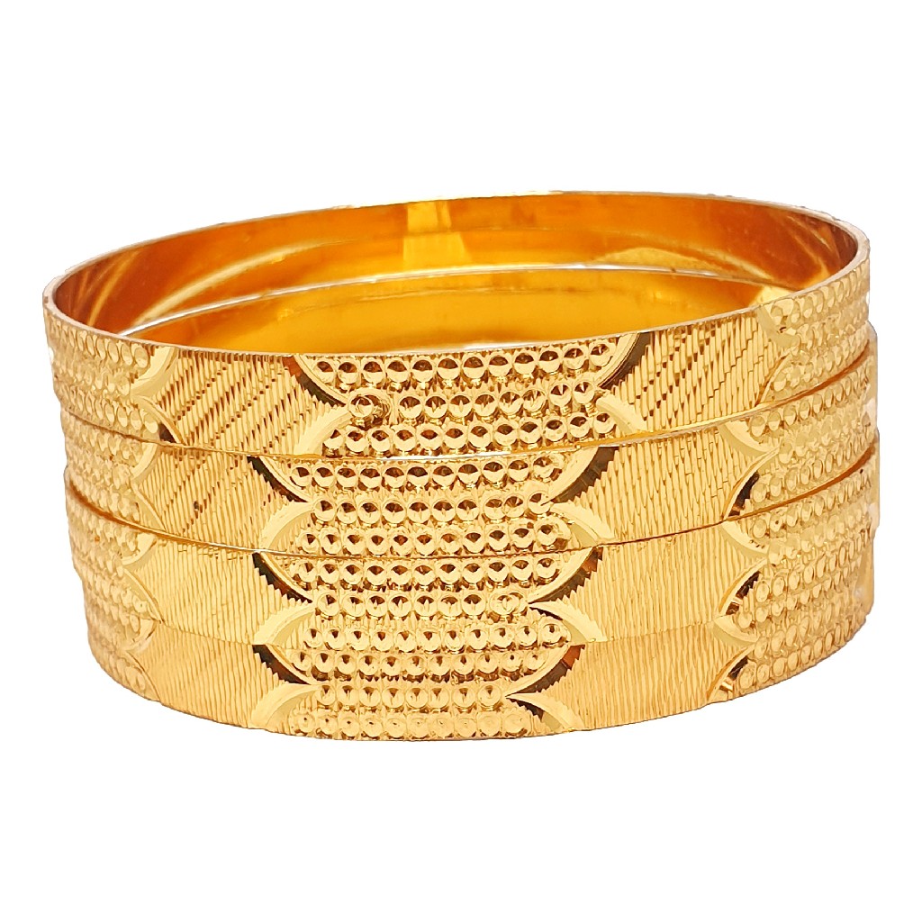 1 gram gold forming plain bangles mga - bge0444