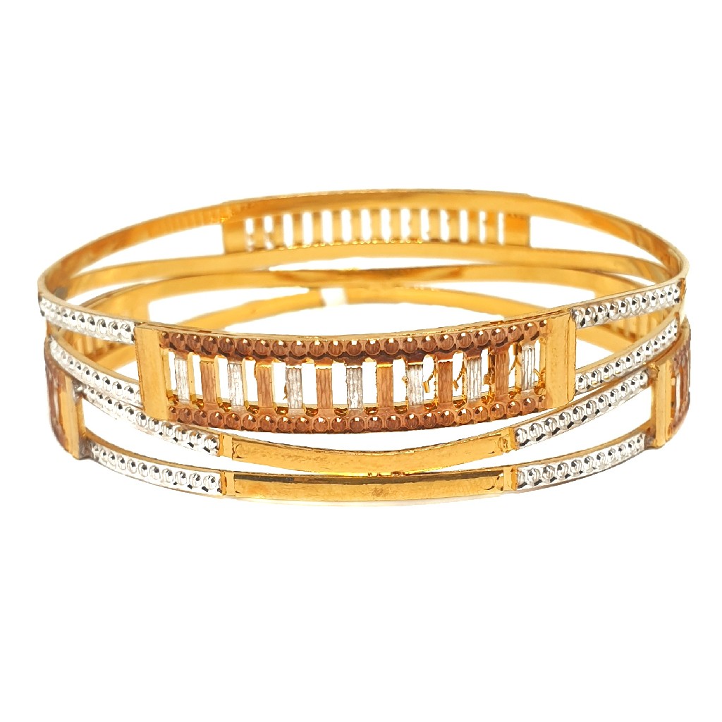 One gram gold plated 2 piece bangles mga - bge0428