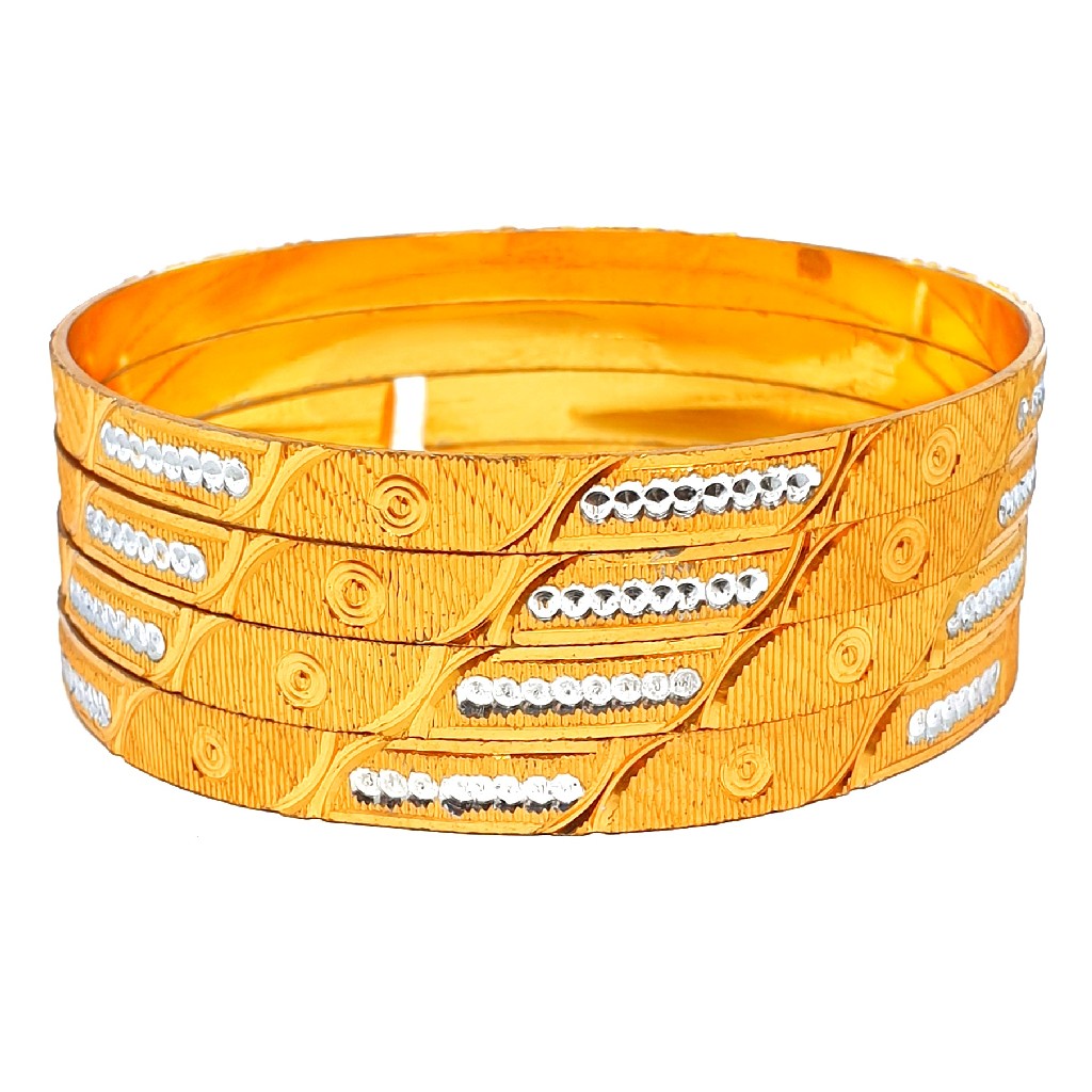 One gram gold plated fancy bangles mga - bge0395