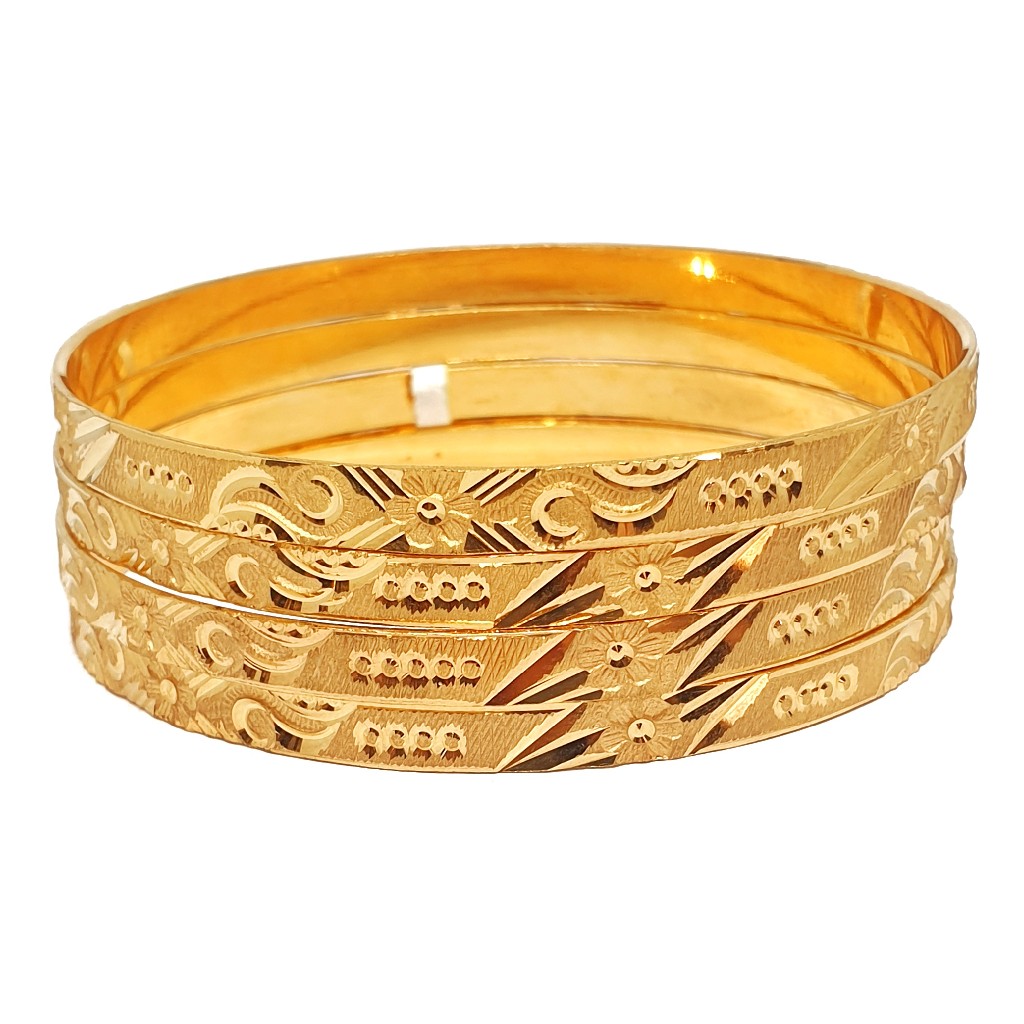 One gram gold forming plain bangles mga - bge0334