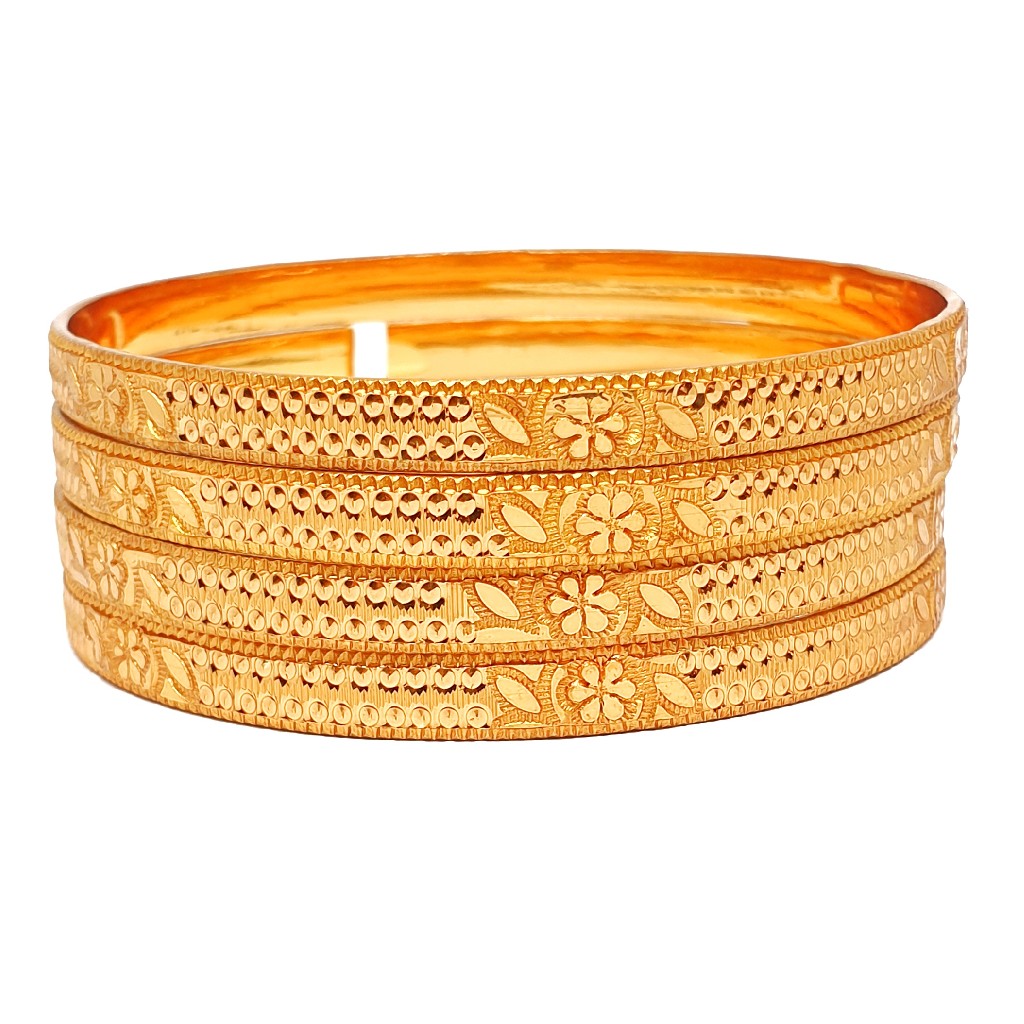 One gram gold forming plain bangles mga - bge0394
