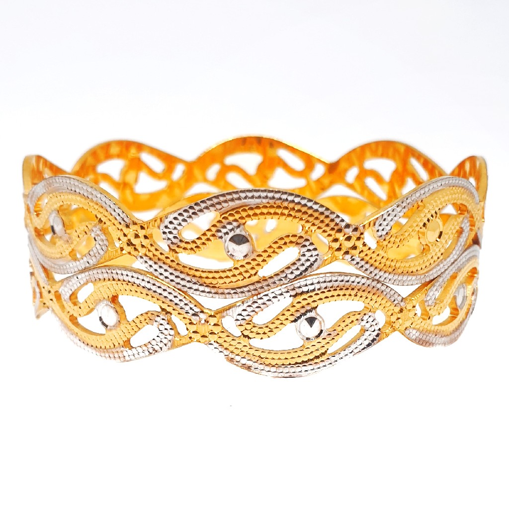 One gram gold forming designer bangles mga - bge0388