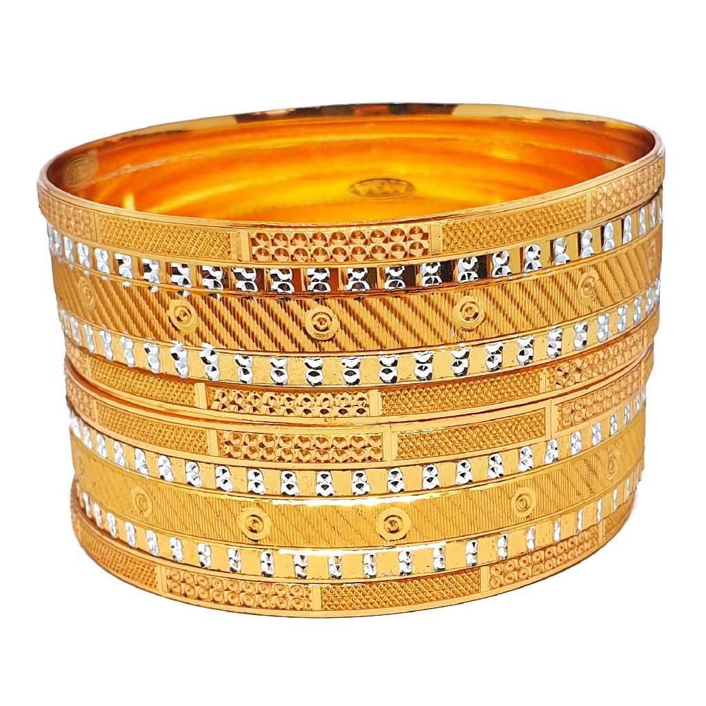 One gram gold forming 6 piece set bangles mga - bge0446
