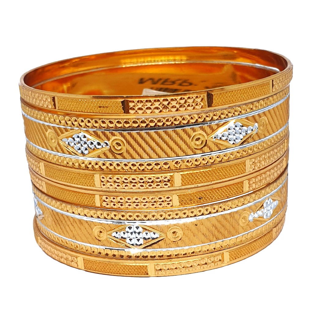 One gram gold forming 6 piece set bangles mga - bge0380
