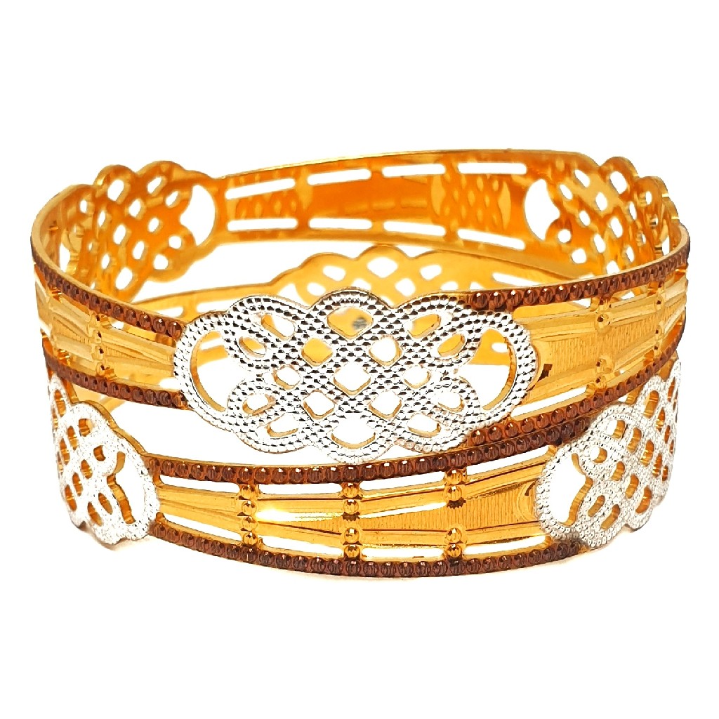 1 gram gold forming designer bangles mga - bge0424