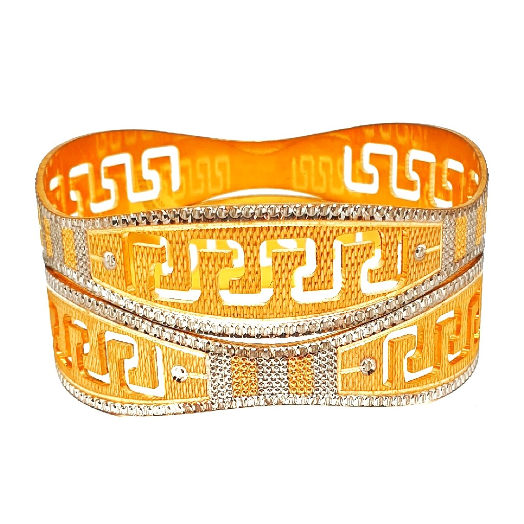 1 gram gold forming 2 piece bangles mga - bge0295