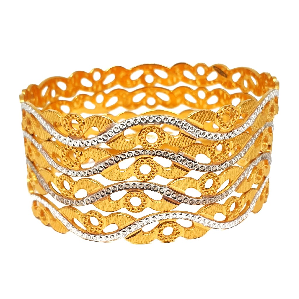 1 gram gold forming leriya bangles mga - bge0301