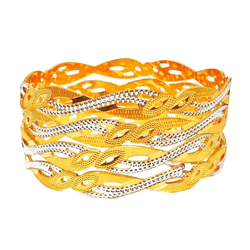 One gram gold forming modern bangles mga - bge0258