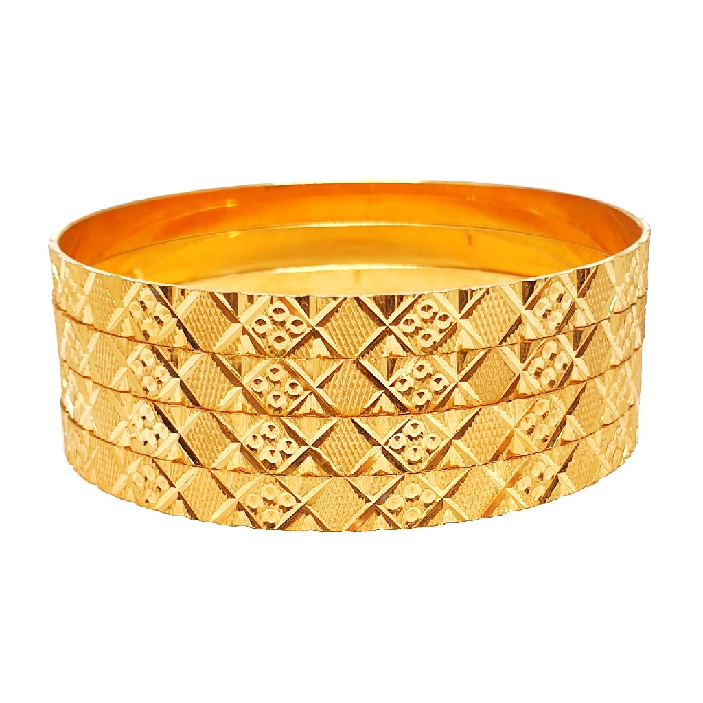 1 gram gold plated plain bangles mga - bge0274