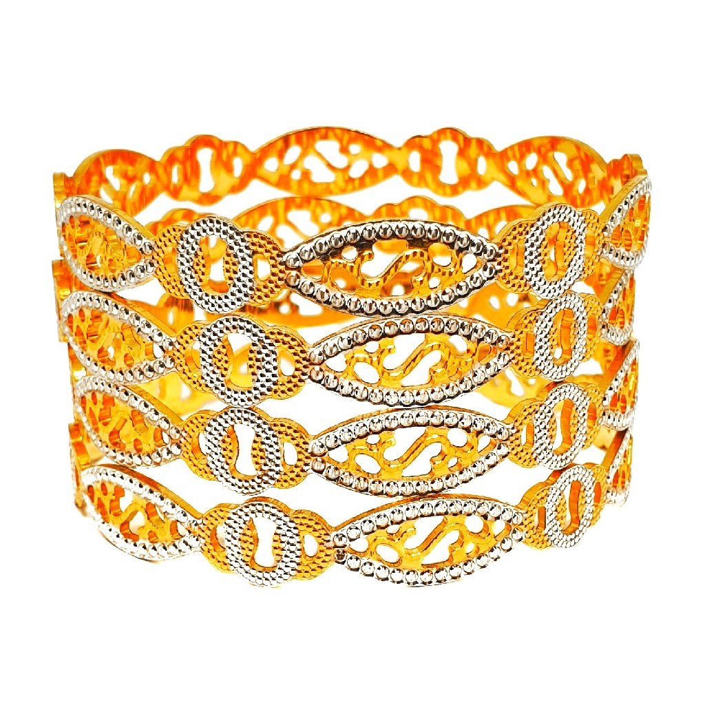 1 gram gold forming cnc cut bangles mga - bge0285
