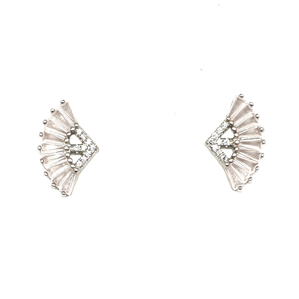 925 Sterling Silver Light Pink Diamond Earring MGA - BTS0092
