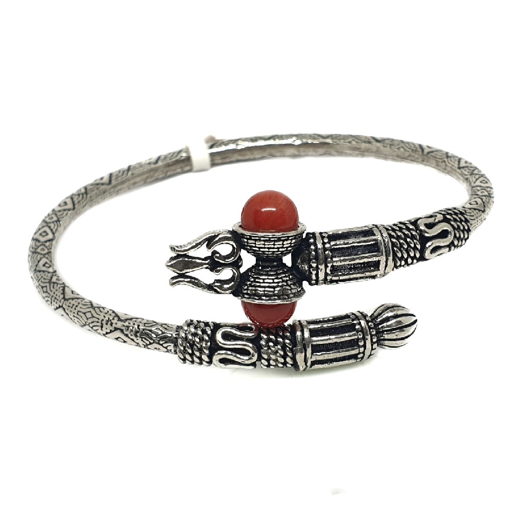 925 Sterling Silver Bahubali Kada Bracelet MGA - BRS0376