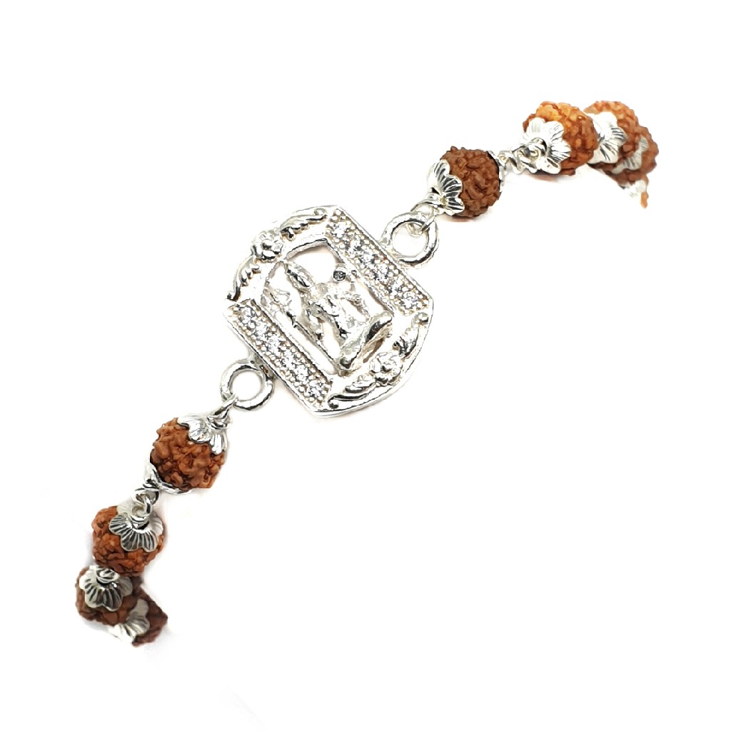 925 Sterling Silver Mahadev Rudraksha Bracelet MGA - BRS0359