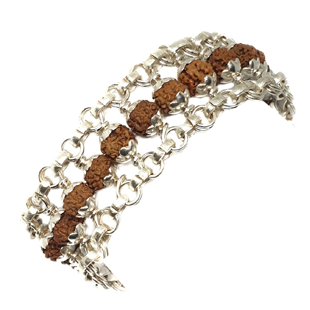Silver Rudraksha Bracelet MGA - BRS1634