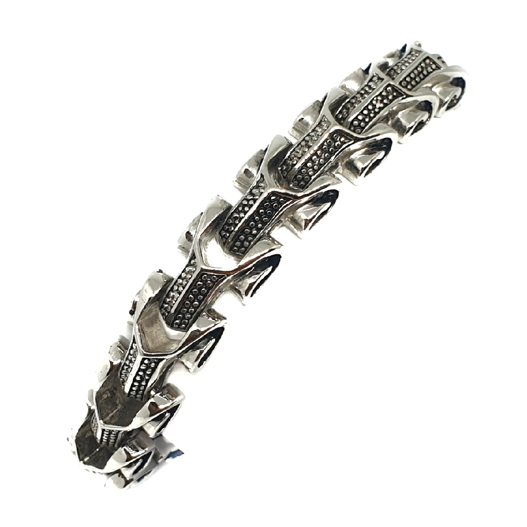 925 Sterling Silver Oxidised Lucky Bracelet MGA - BRS0270
