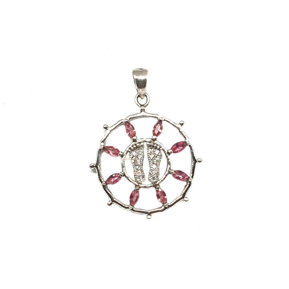 925 Sterling Silver Round Shaped Pendant MGA - PDS0059