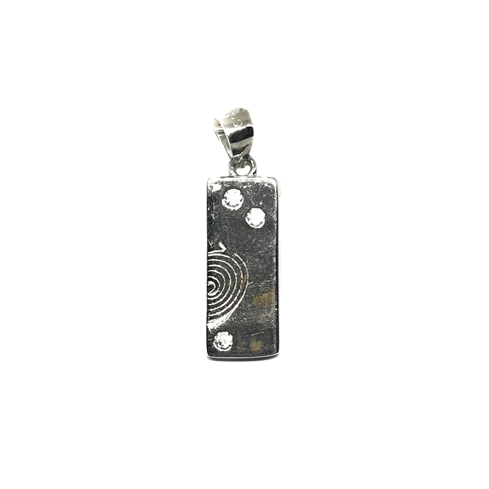 925 sterling silver rectangle shape pendant mga - pds0117