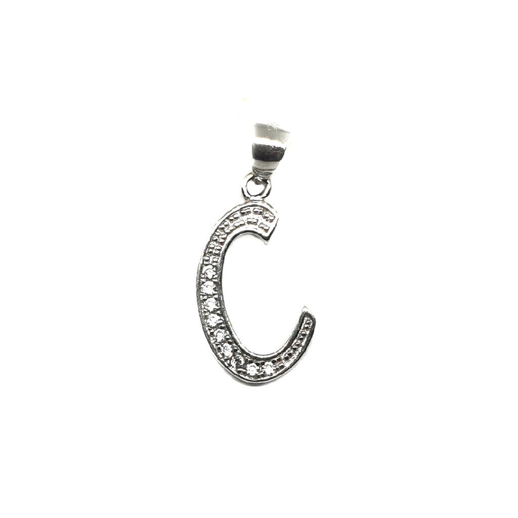 925 Sterling Silver Alphabet (Letter C) Pendant MGA - PDS0154