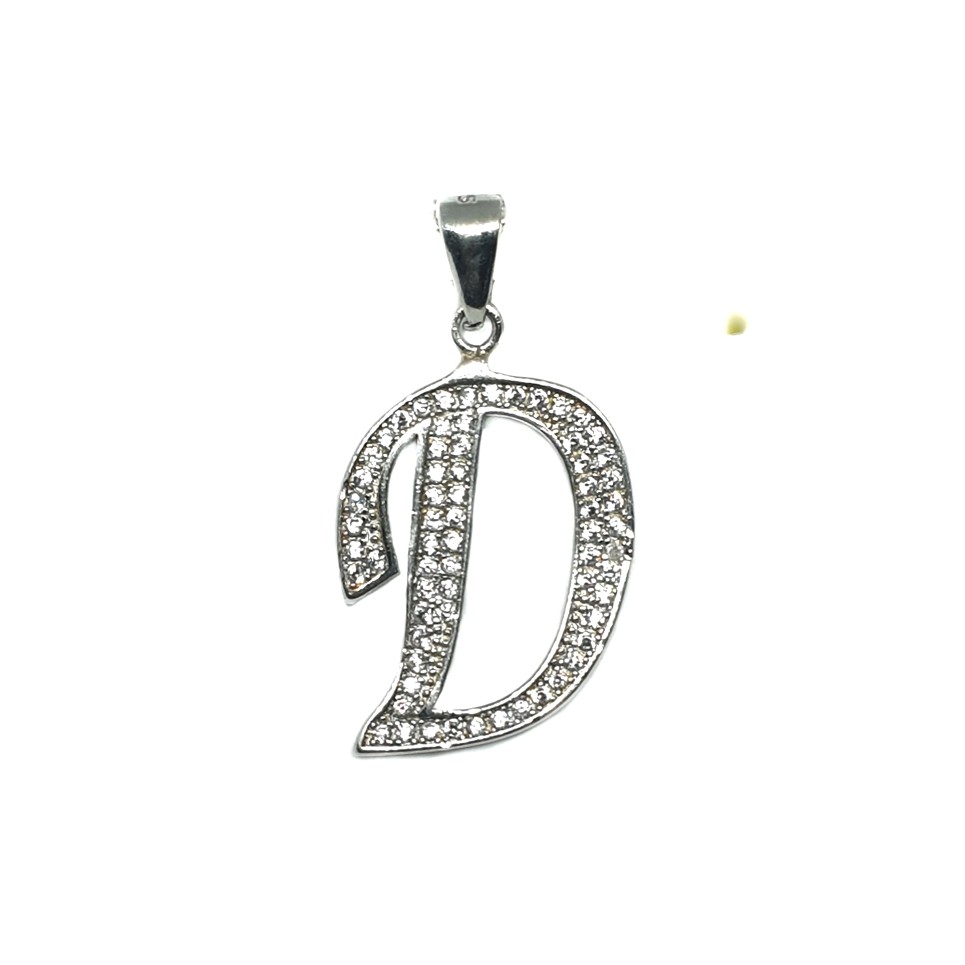 925 Sterling Silver Alphabet (Letter D) Pendant MGA - PDS0163
